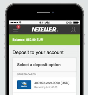 Make a deposit with Neteller and start betting online