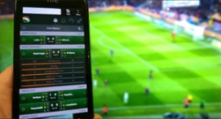 Online in-play football betting at home